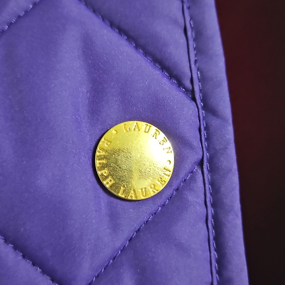 Lauren Ralph Lauren Women's Purple Quilted Jacket Size Medium - Picture 4 of 6
